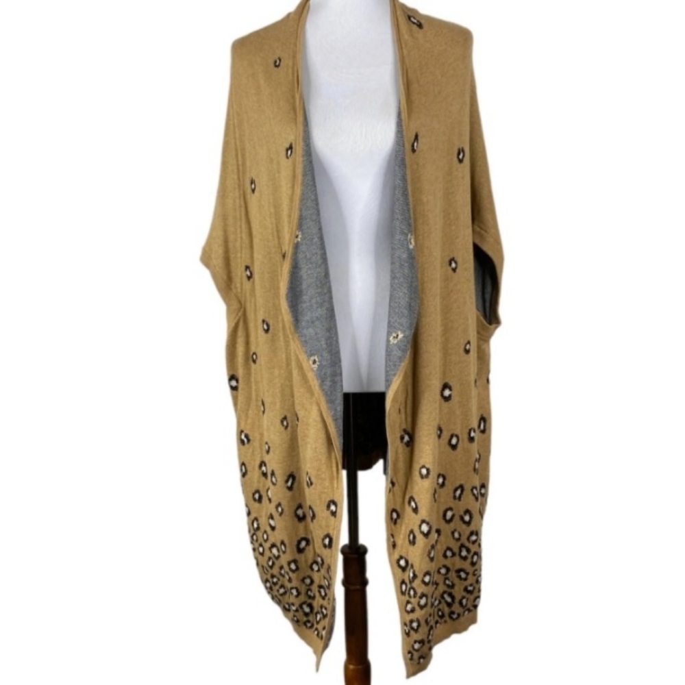 Lands' End Oversized sleeveless cardigan/duster